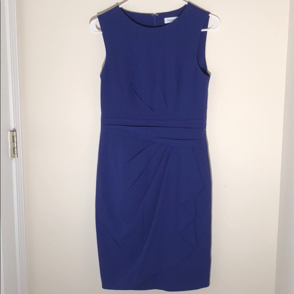 Calvin Klein, purple cocktail dress